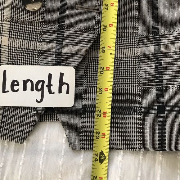 Vintage Stirling Cooper Neutral Beige Plaid Cropped Academia Blazer Jacket - 2 - Picture 7 of 9